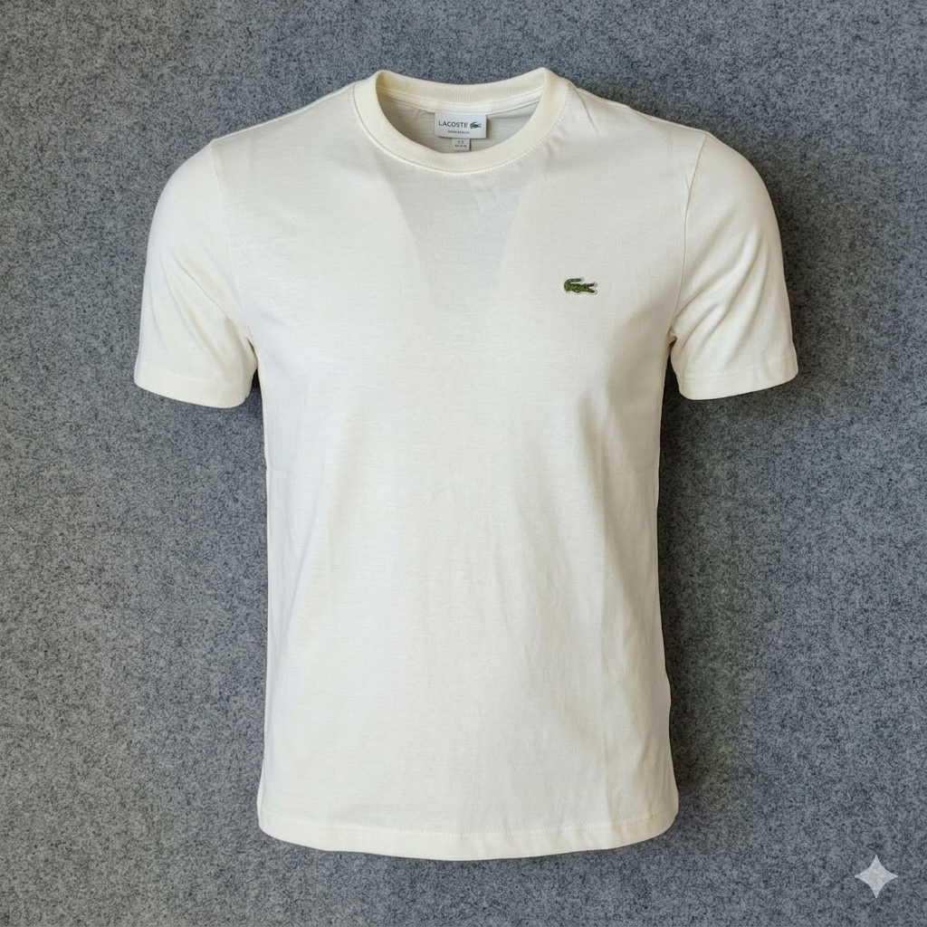 Camiseta Lacoste Basic - Off-White