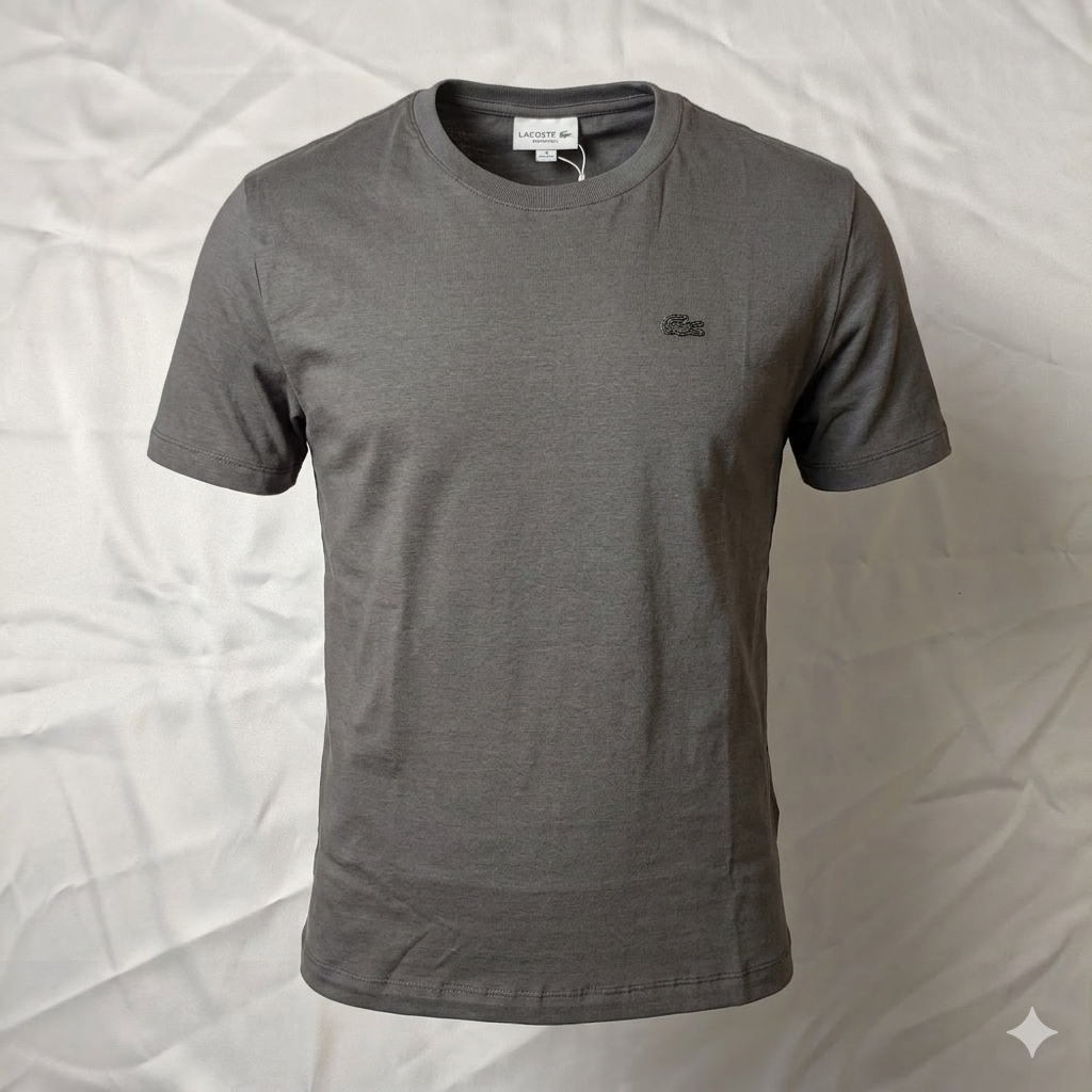 Camiseta Lacoste Basic - Cinza